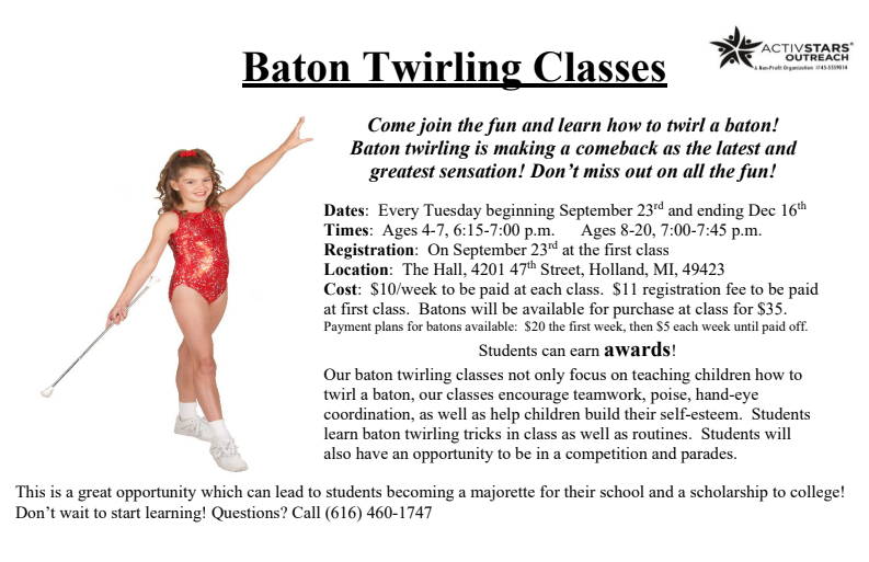 Baton Twirling Class